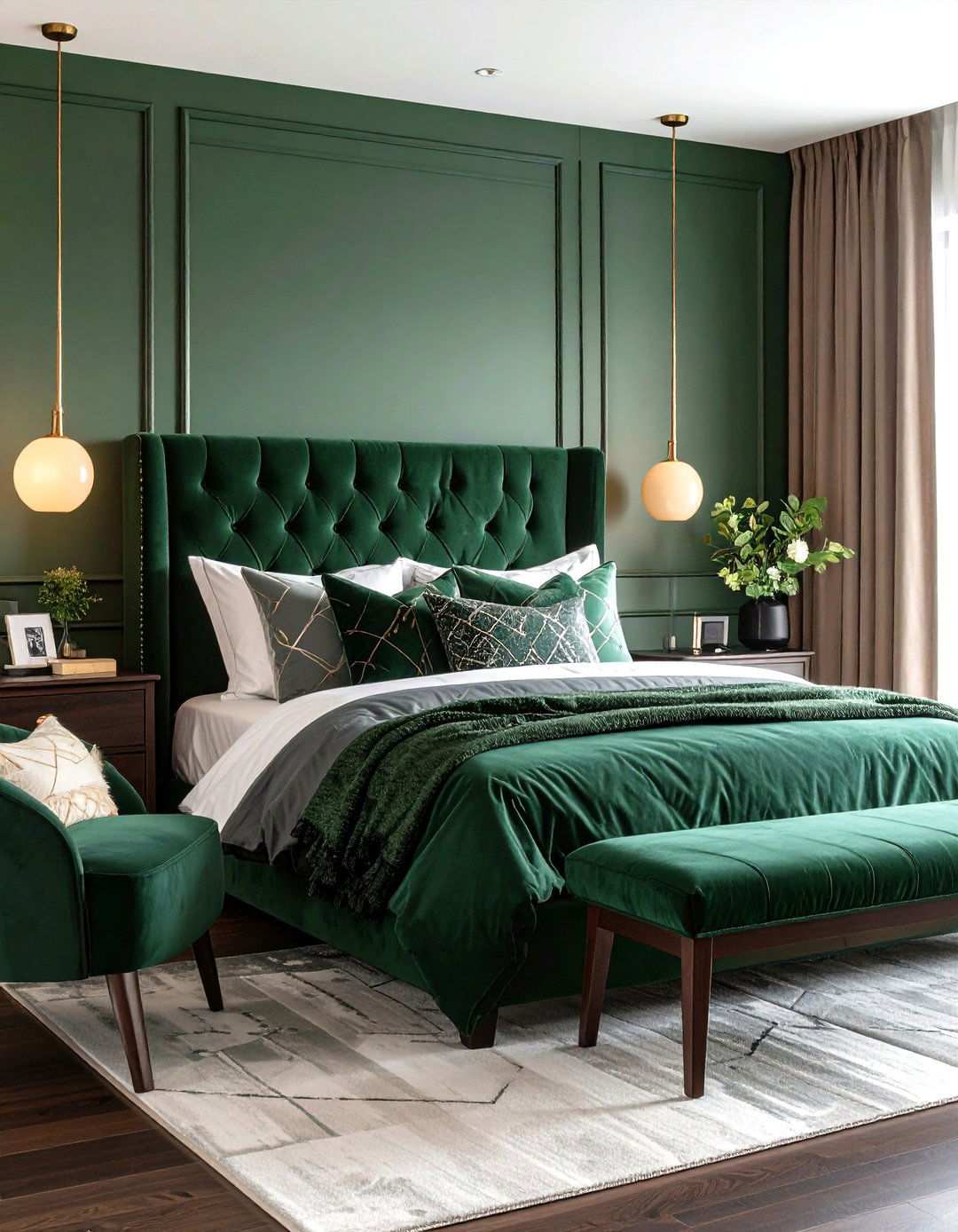 Velvet Upholstery s Bedroom Luxury - 20 60s Bedroom Ideas
