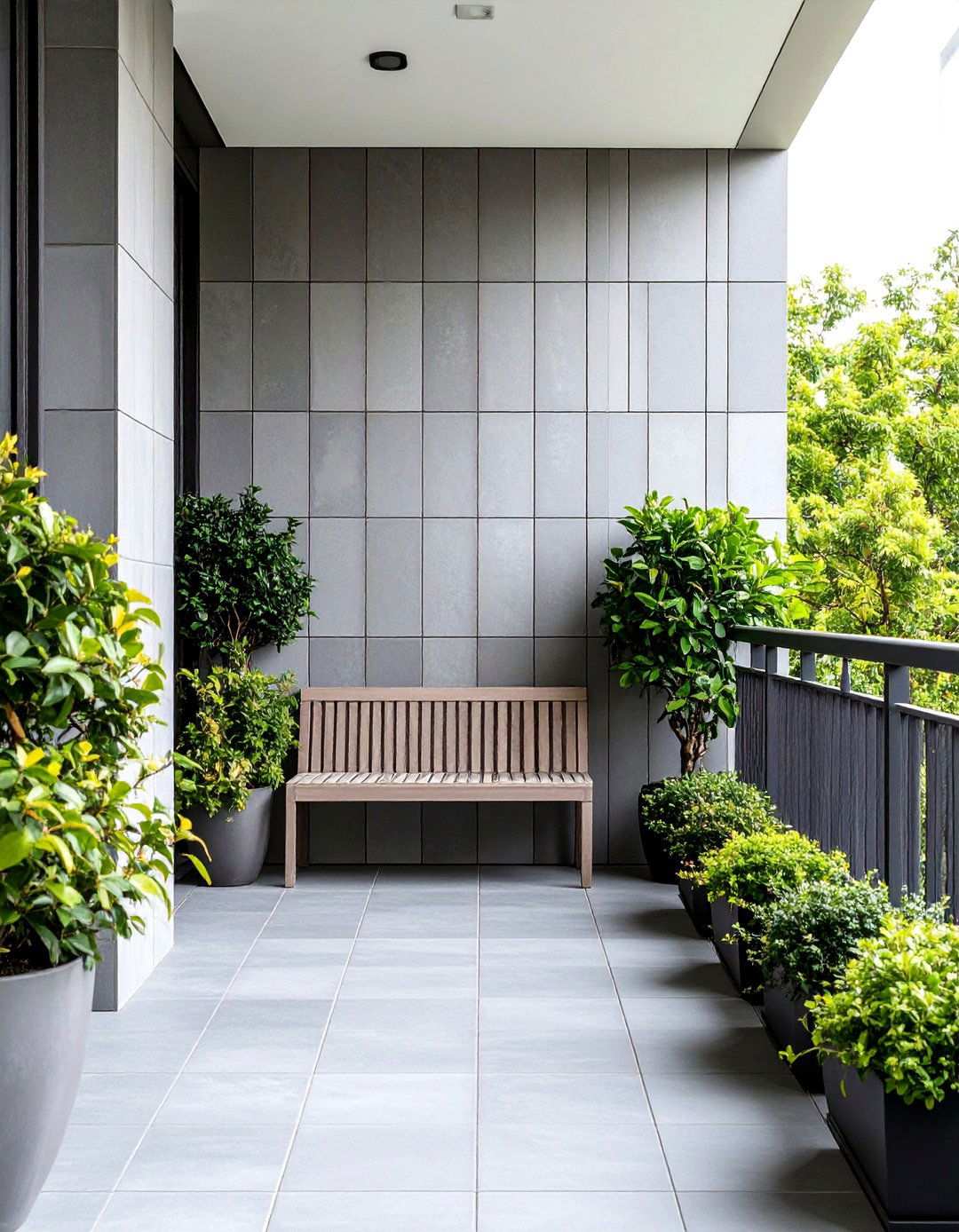 Vertical Stack Balcony Tiles for Modern Lines - 20 Balcony Tiles Ideas