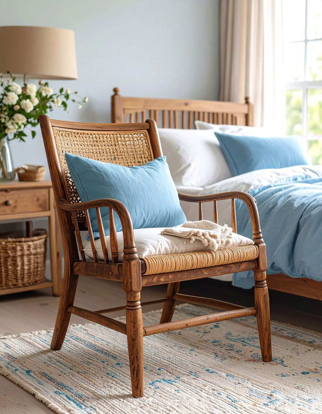 Vintage Restored Bedroom Chair for Character - 20 Bedroom Chair Ideas