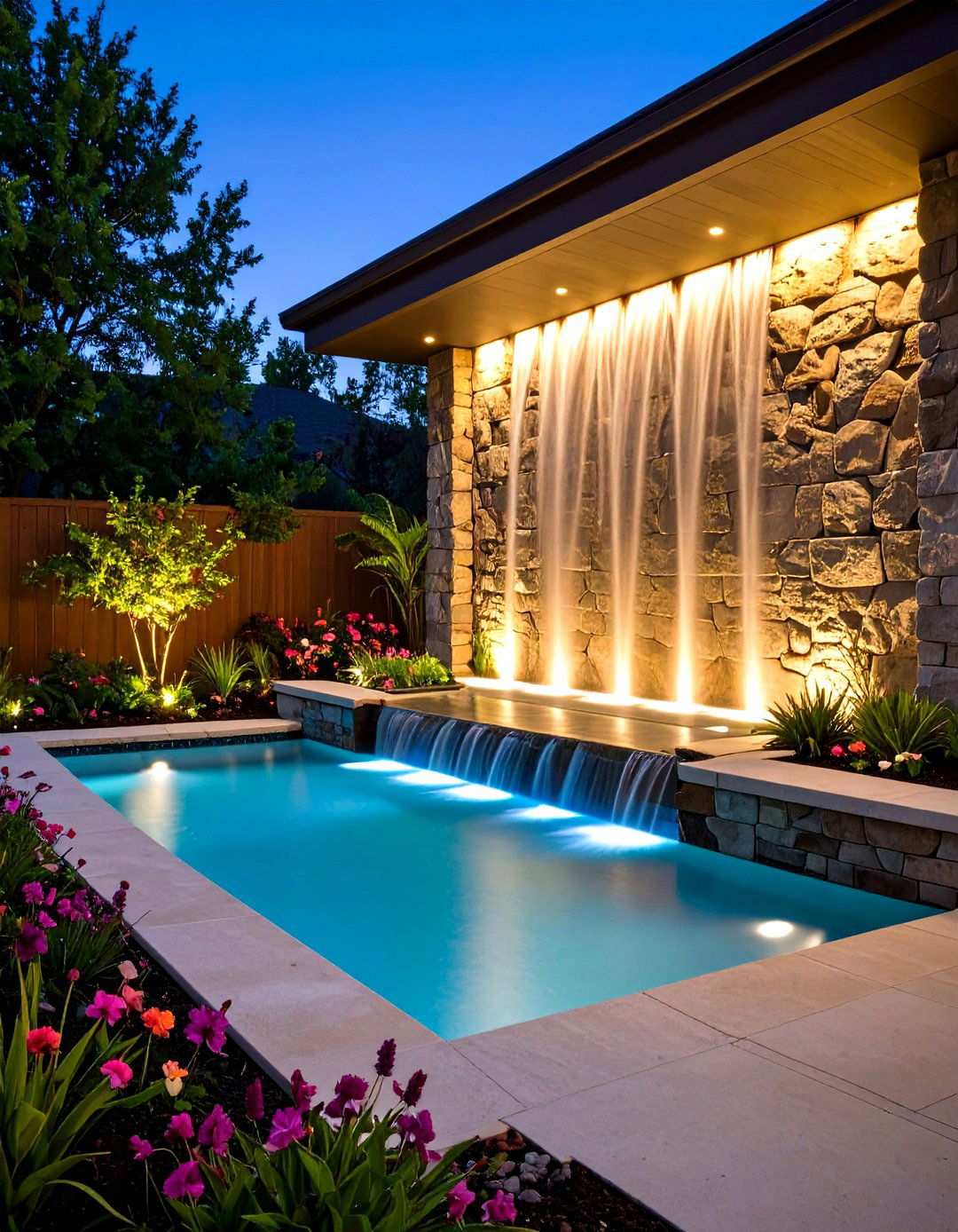 Water Feature Privacy Screens for Soothing Backyard Ambiance - 20 Backyard Privacy Ideas