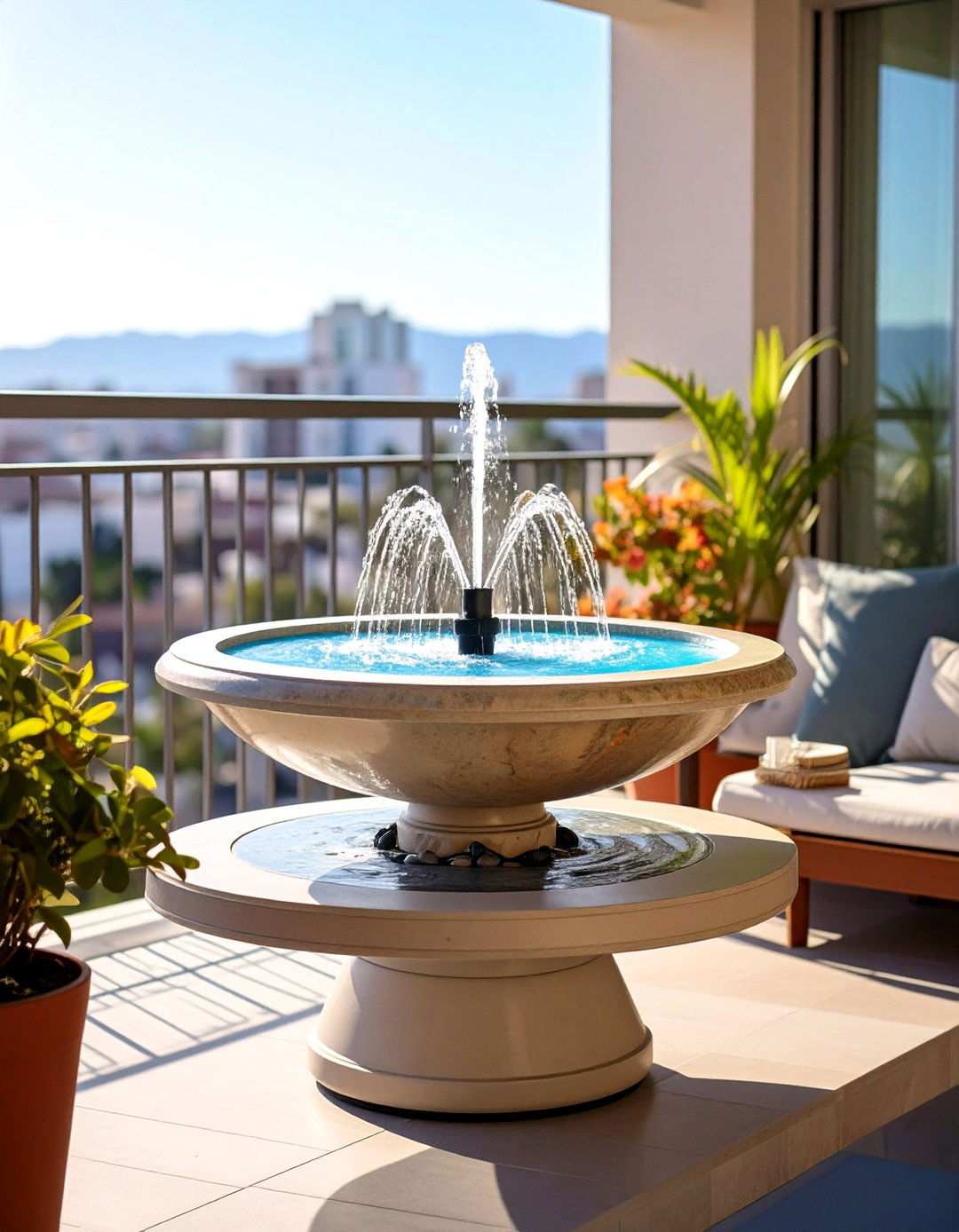 Water Feature Tranquility - 20 Balcony Deck Ideas