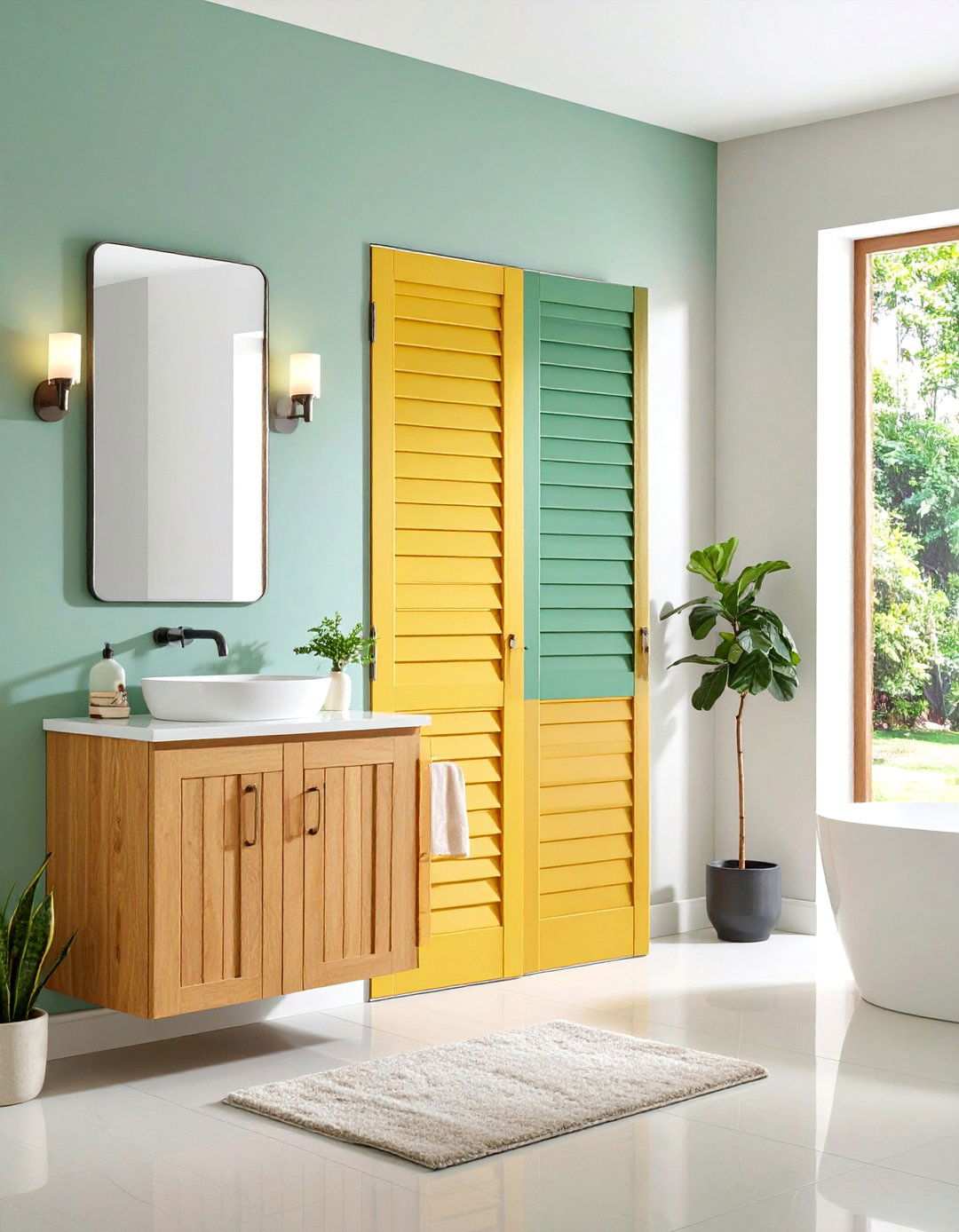 Waterproof PVC Composite Bathroom Door - 20 Bathroom Door Ideas