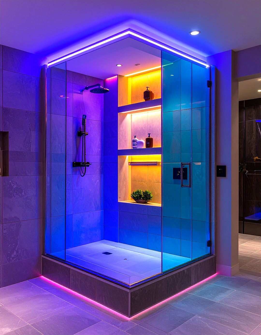 Waterproof Recessed Bathroom Shelf Niche - 20 Bathroom Shelf Ideas