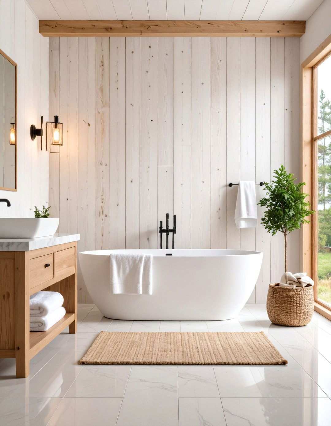 Whitewashed Barnwood for Coastal Charm - 20 Barnwood Accent Wall Ideas