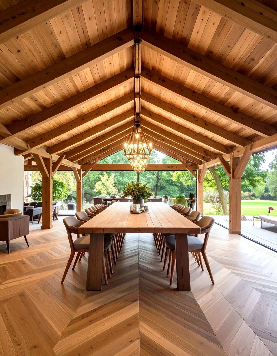 Wood Plank Basement Ceilings for Warmth and Character - 20 Basement Ceiling Ideas