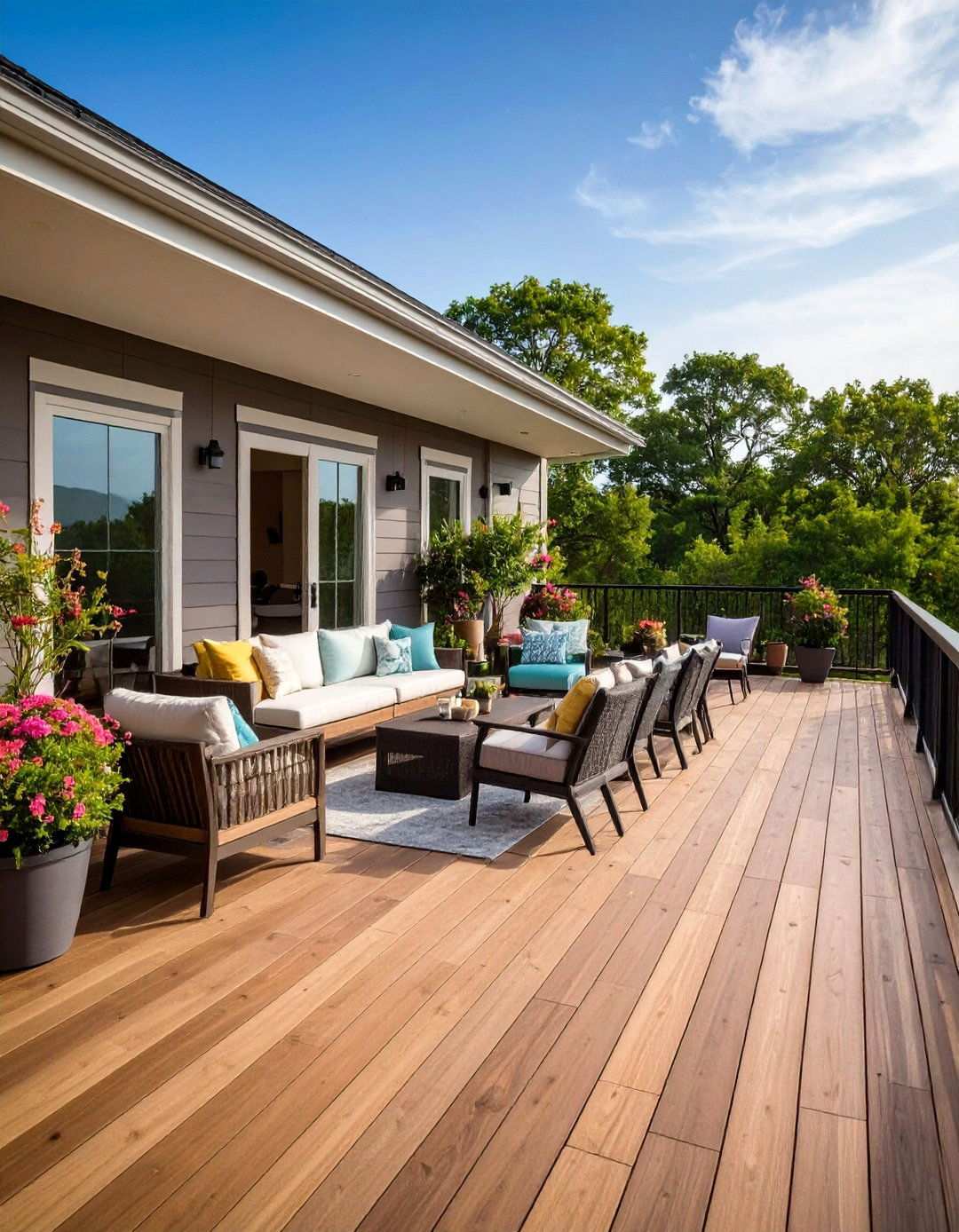 Wraparound Deck with Multiple Access Points - 20 2nd Floor Deck Ideas