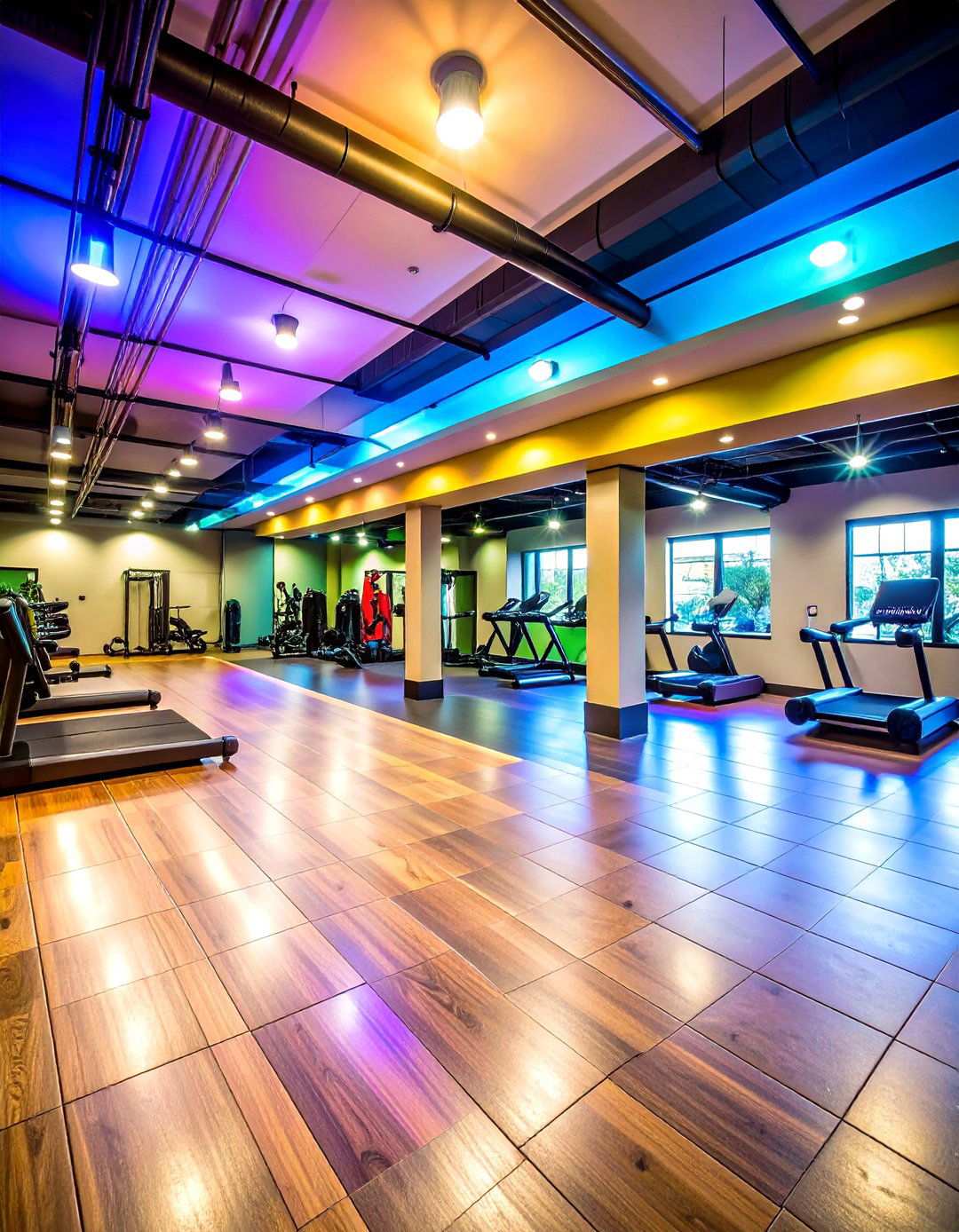 Zoned Layout Streamlines Traffic inside the Basement Gym - 20 Basement Gym Ideas